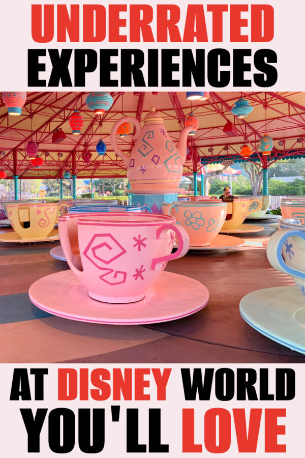 From rope drop rides to taking a day off from the theme parks, here are the most underrated experiences at Disney World you'll love to try! #Disney #DisneyVacation #Disneyworld #WDW #Disneytips