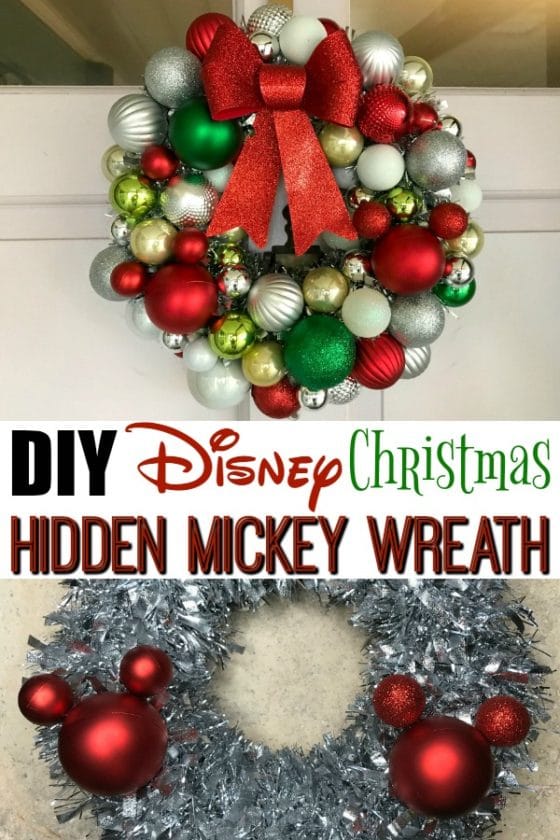 DIY Disney: Hidden Mickey Mouse Christmas Wreath Tutorial - Sand and Snow