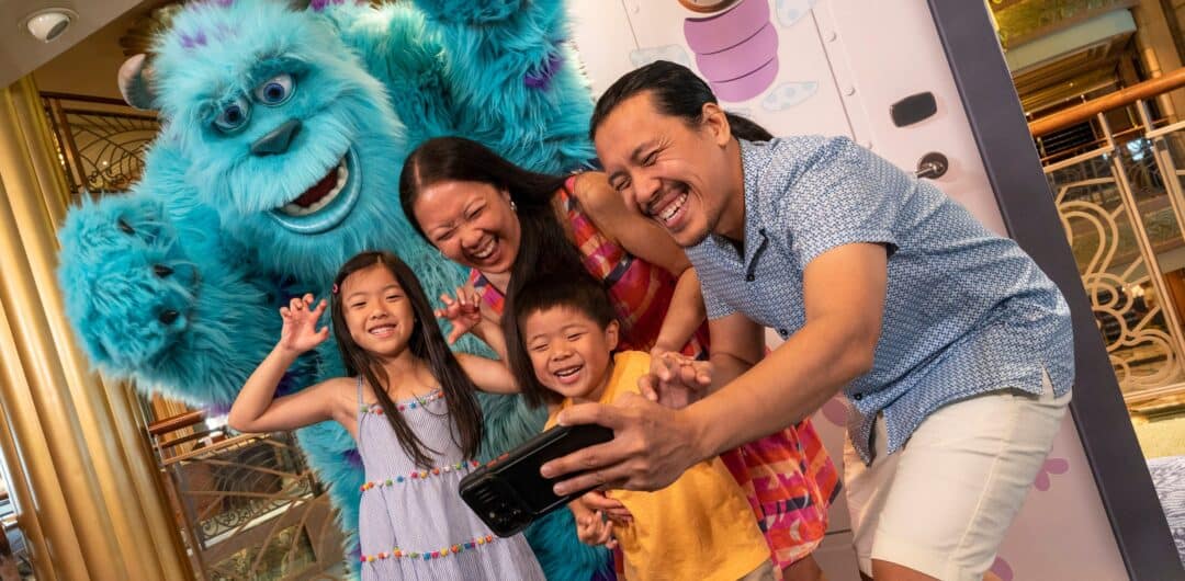 Disney Cruise Line guests are immersed in the ever-unfolding stories of their favorite toys, monsters and heroes during Pixar Day at Sea, a day-long themed event that takes place aboard special sailings on the Disney Fantasy. (Kent Phillips, photographer)