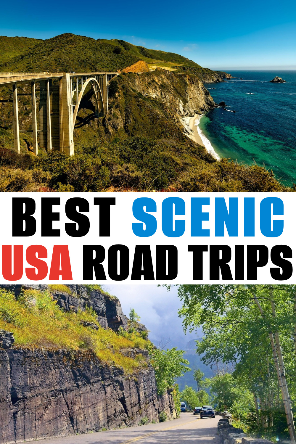 From coastal drives to mountainous roads, here are the 11 best scenic road trip destinations across the USA. #roadtrip #travel #usa #scenicroadtrip