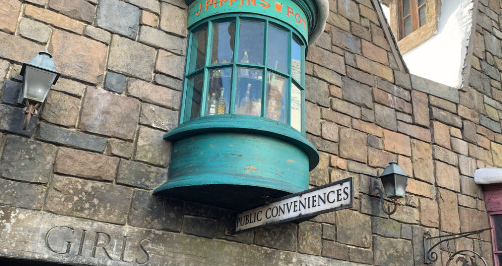 Universal Orlando Wizarding World of Harry Potter Easter Eggs - moaning myrtle in bathroom