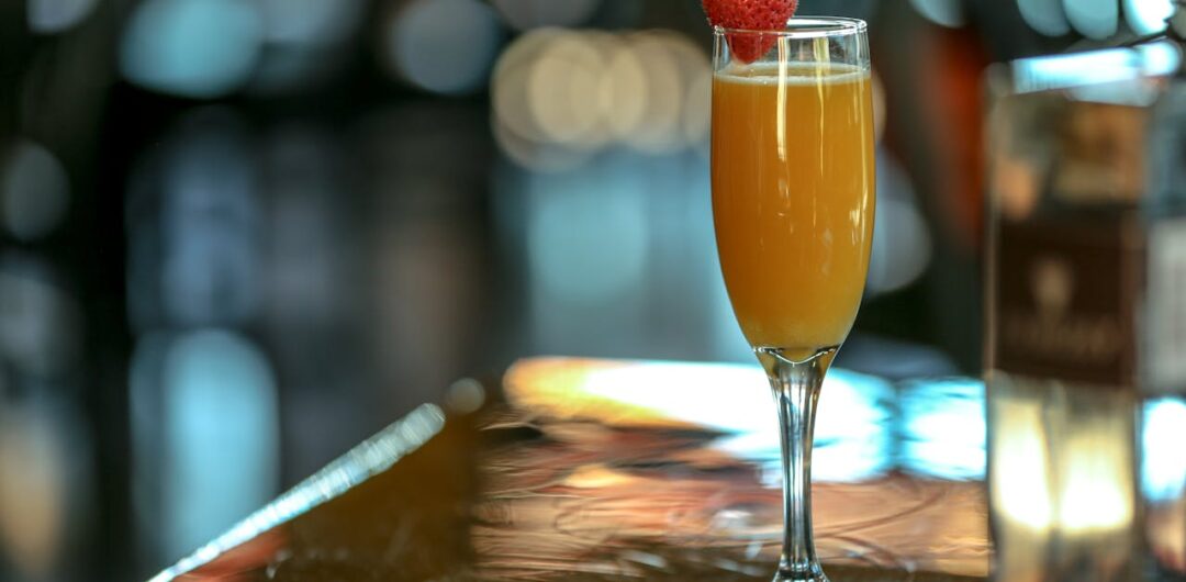 Classic Cocktails and the Events That Made Them Famous - Bellini Garnished with a Strawberry