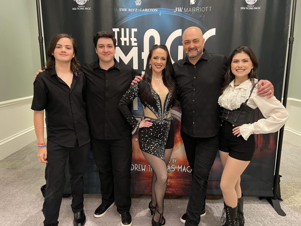 Drew Thomas Magic Show - Drew and family