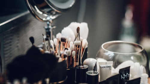 How to Know Which Makeup Brush to Use for Your Products - Makeup Brushes on a Vanity