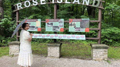 Rose Island amusement park signs