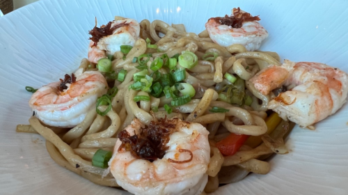 Where to eat in Virginia Beach -lo mein with shrimp