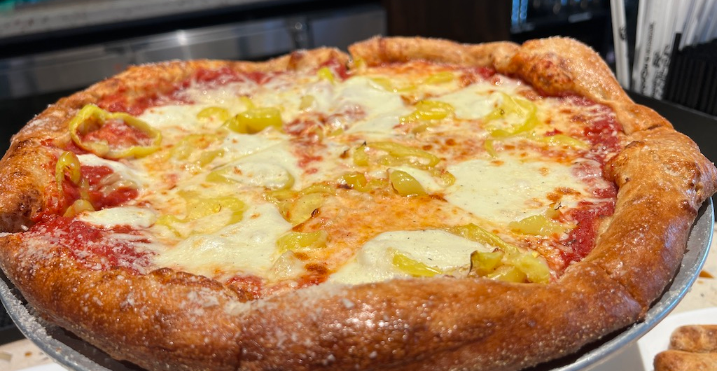 Pizza at Mellow Mushroom. 