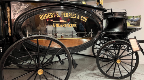 Things to Do in Marietta Ohio busy peoples mortuary museum vintage funeral hearse
